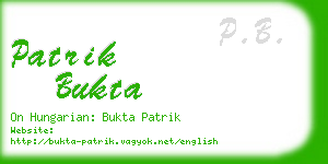 patrik bukta business card